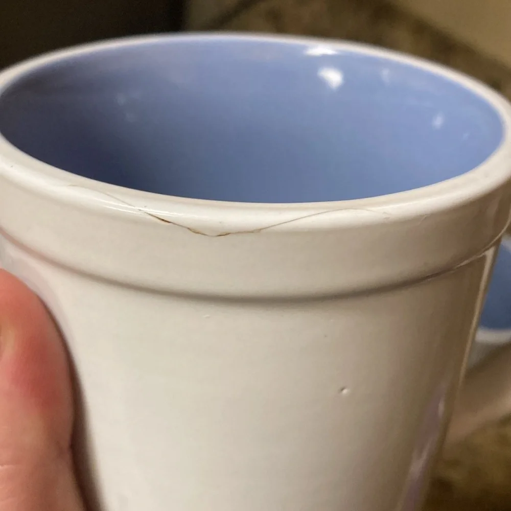 Gibson set of 4 mugs white blue see pictures please
